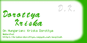dorottya kriska business card